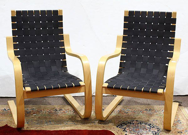 (Lot of 2) Alvar Aalto designed Pension armchairs (1 of 5)