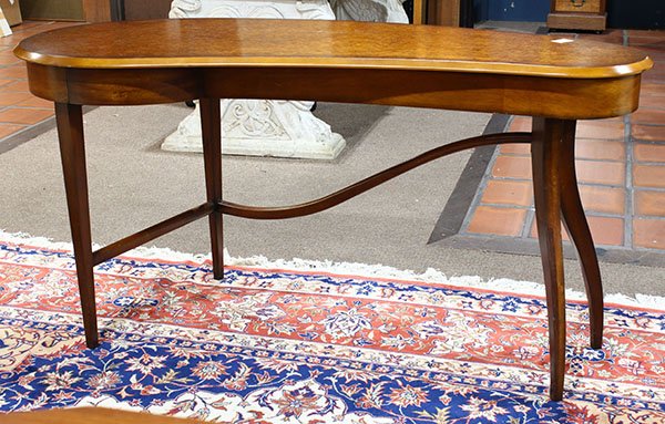 French walnut kidney shaped writing desk (1 of 3)