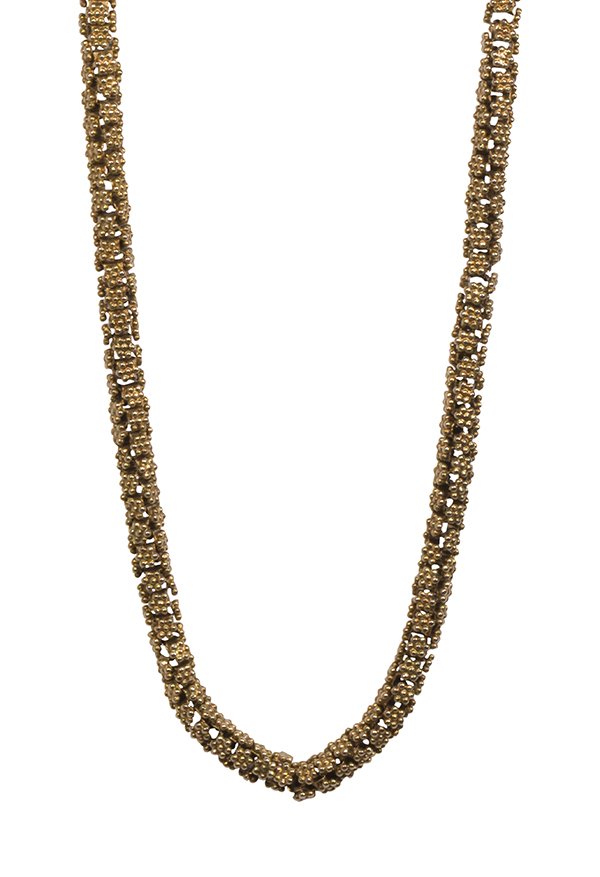 14k yellow gold florette link neck chain (1 of 2)
