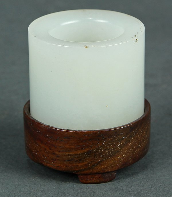 Chinese White Jade Thumb Ring (1 of 4)