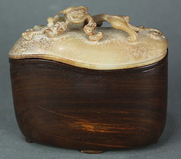 Chinese Wood Box with Dragon Lid (1 of 6)
