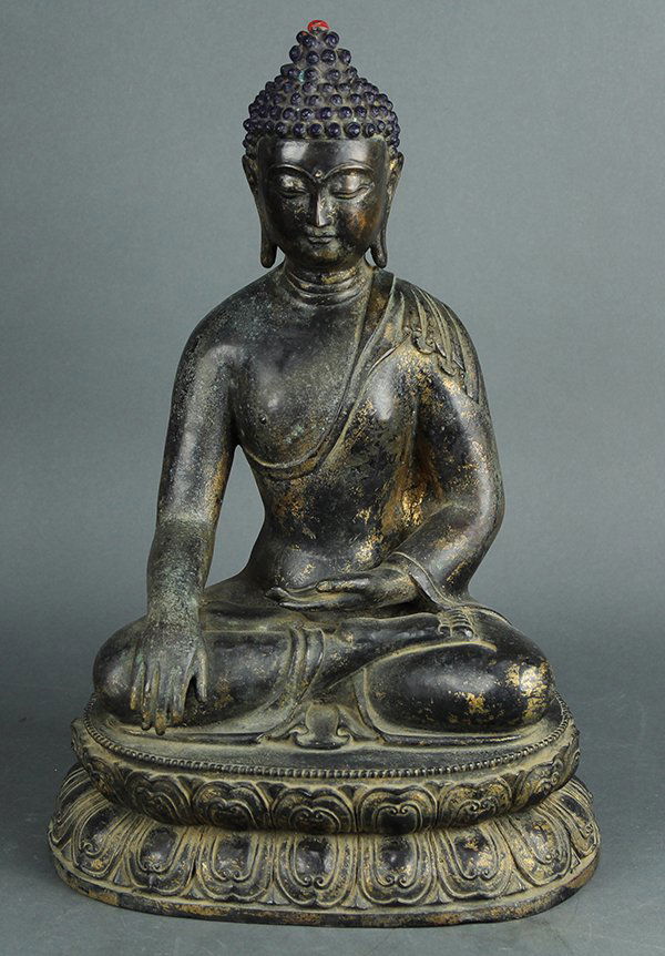 Chinese Bronze Seated Buddha (1 of 6)