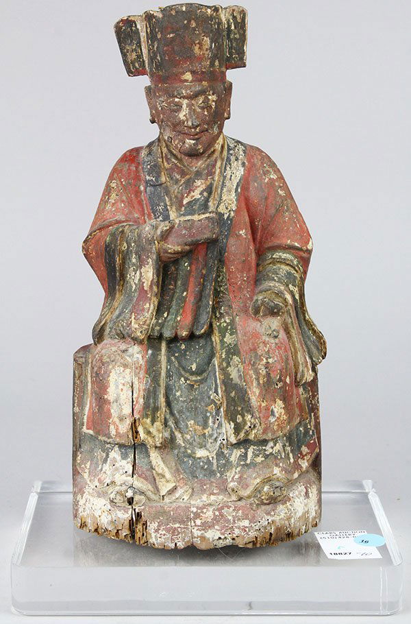 Chinese Wooden Deity (1 of 5)