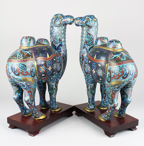 Two Chinese Cloisonne Camels (1 of 6)