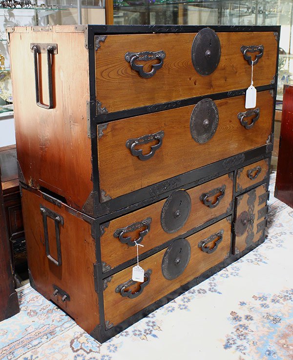 Japanese Two-section Tansu, 19c (1 of 4)