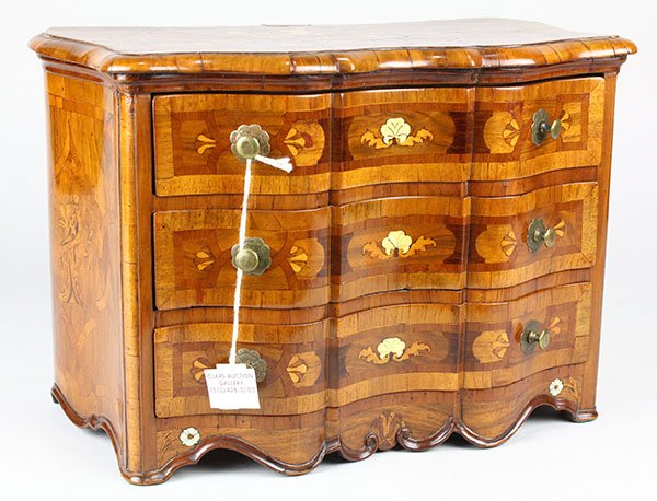 Braunschweig German Miniature inlaid commode, circa (1 of 6)