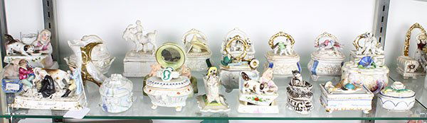 (Lot of 21) French and Continental porcelain box group, (1 of 3)
