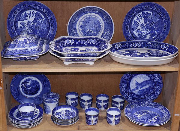 (lot of approximately 35) Collection of blue-and-white (1 of 1)