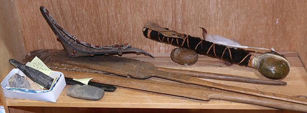 (lot of 13) Group of ethnographic artifacts and (1 of 1)