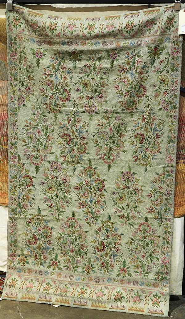 Continental Aubusson style floral textile, 5'10'' x (1 of 1)