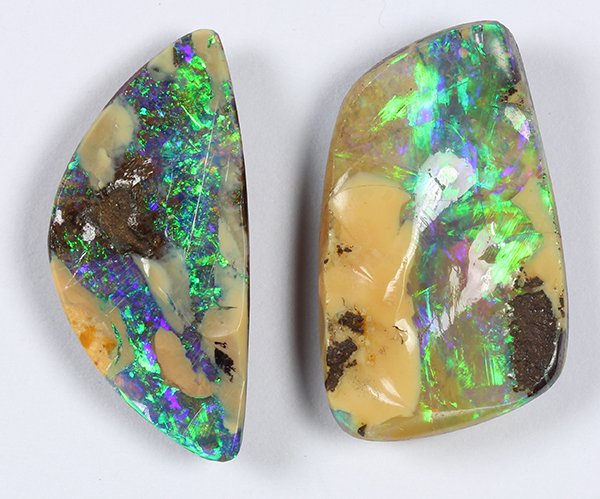 (Lot of 2) Unmounted boulder opals (1 of 2)