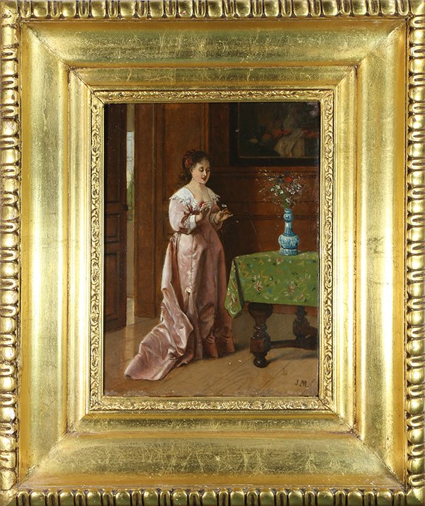 Painting, Lady in Satin Dress (1 of 1)