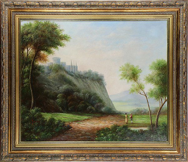 Painting, Landscape with Figures and Distant Castle (1 of 1)