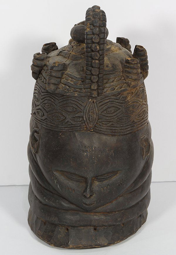 Bundu or Sowei mask for women’s Sande society, Mende (1 of 7)