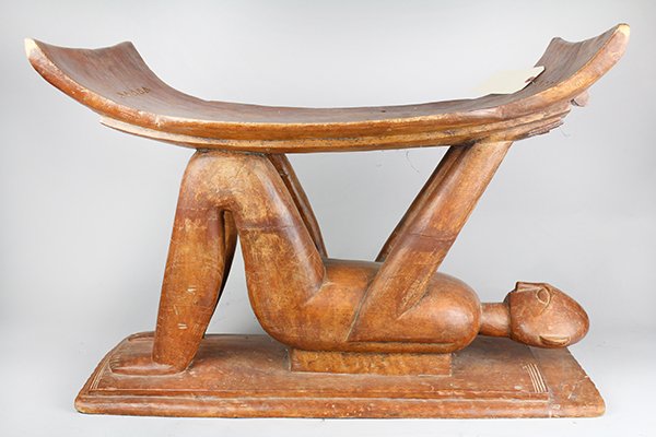 East African figural bench, probably Tanzanian, the (1 of 3)