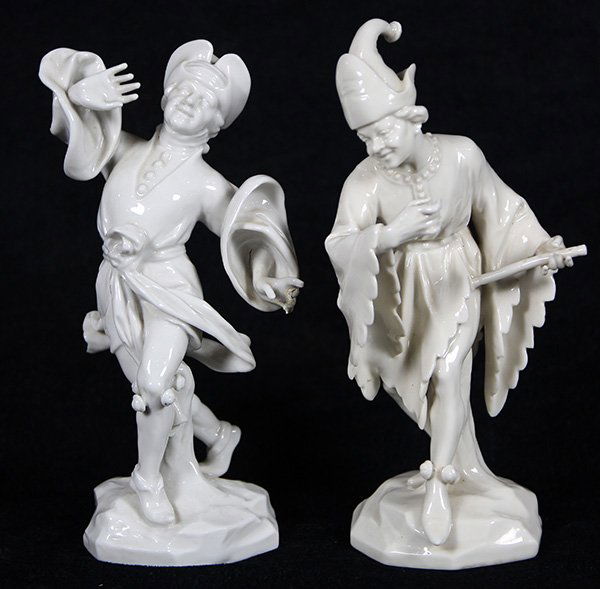 (lot of 2) Dresden porcelain figural group, depicting (1 of 4)