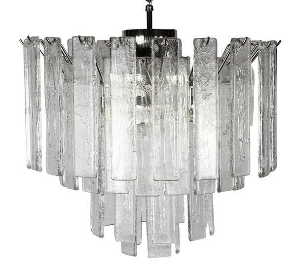 Italian Moderne Murano art glass tiered chandelier by (1 of 5)
