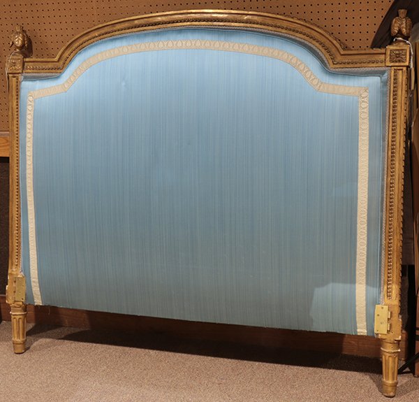 Louis XV style giltwood headboard, having a shaped (1 of 1)