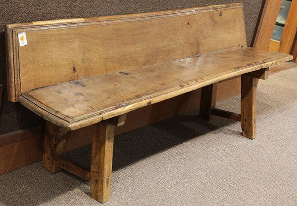 French Provincial walnut hall bench (1 of 1)