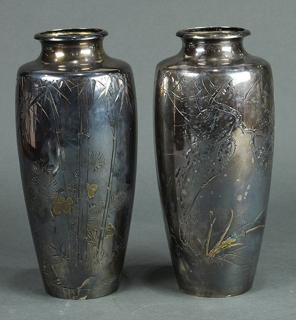 Japanese Silver Vases (1 of 8)