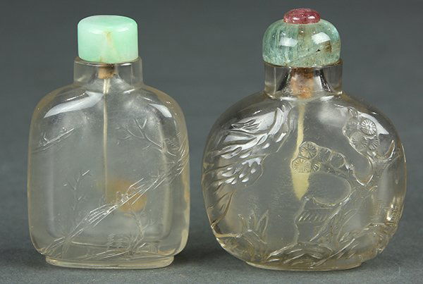 Two Chinese Rock Crystal Snuff Bottles (1 of 7)