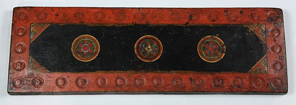 Tibetan Wood Manuscript Cover (1 of 2)