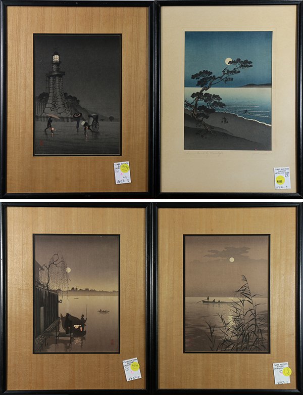 Japanese Shin-hanga Woodblock Prints, Night Series (1 of 3)