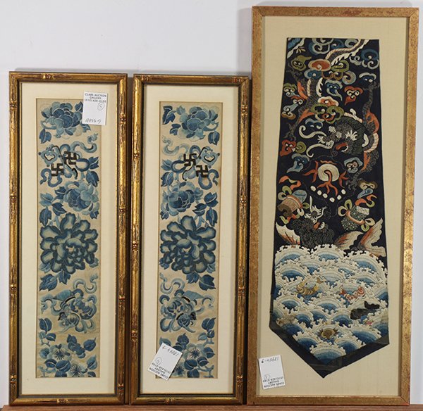 Five Chinese Textile Fragments (1 of 2)