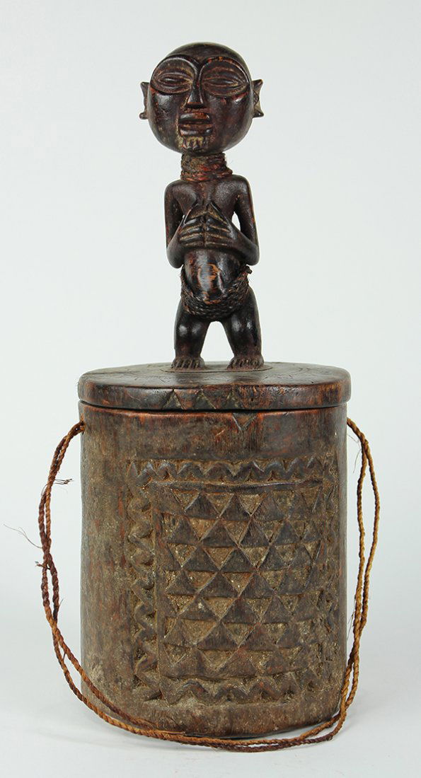 Baka (Pygmy), Cameroon Grasslands carved wood round (1 of 5)