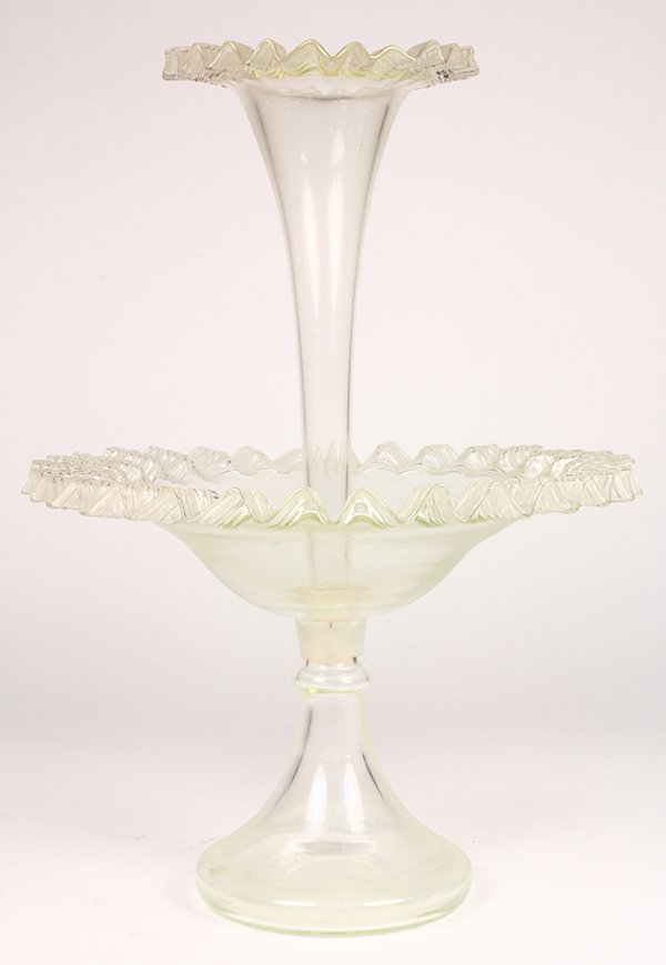 Victorian blown glass epergne (1 of 2)