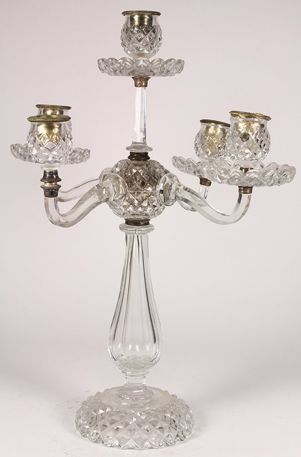 Continental  five-light crystal candelabra (1 of 3)