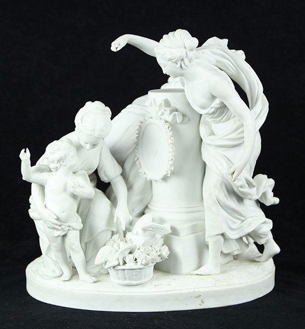 Samson bisque Porcelain alter group emblematic of love (1 of 8)