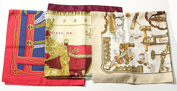 (Lot of 3) Hermes scarves, including "Vue du Carosse de (1 of 4)