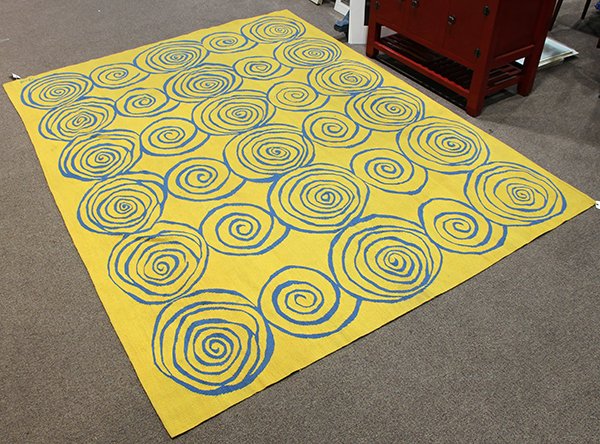 Contemporary design flatweave wool rug (1 of 4)