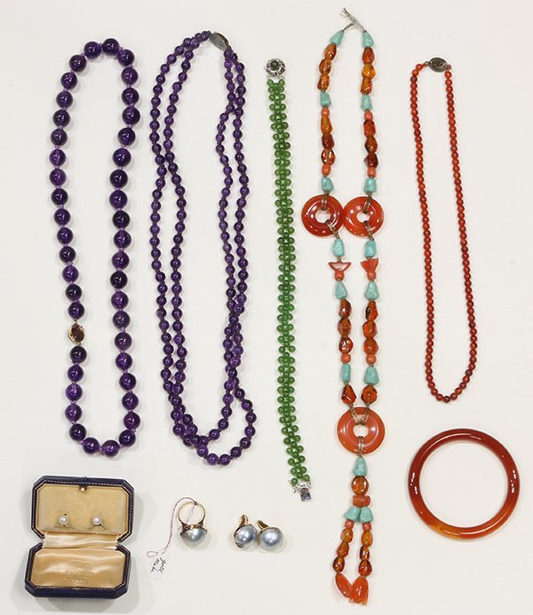 Collection of multi-stone, 14k gold and silver gilt (1 of 2)