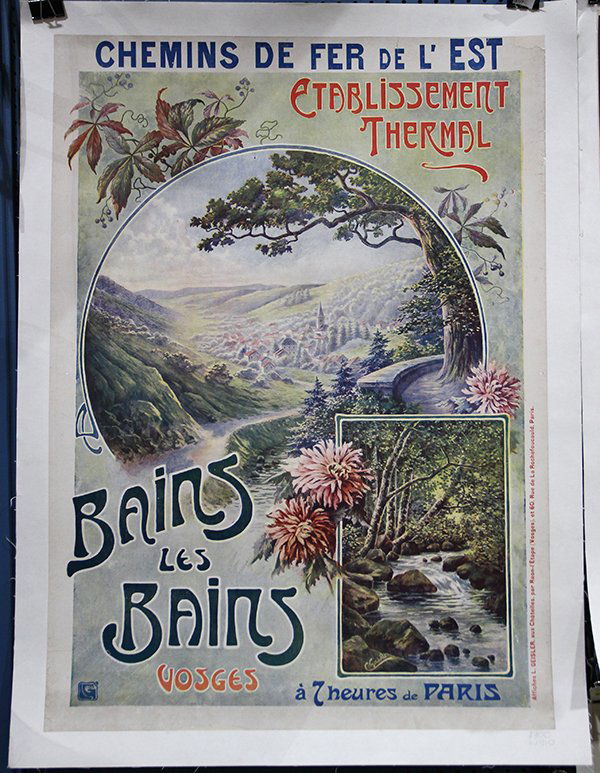 Vintage Travel Poster, Georges Gerdolle, Bains Les (1 of 1)