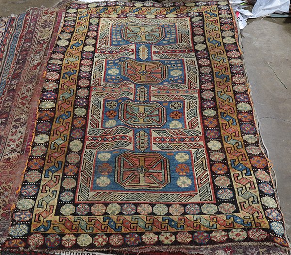 (Lot of 2) Caucasian carpets, 3'3'' x 3'2'' and 3' x 4' (1 of 6)