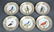 (lot of 10) Continental painted porcelain plates, each