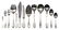 Danish Georg Jensen sterling silver flatware service
