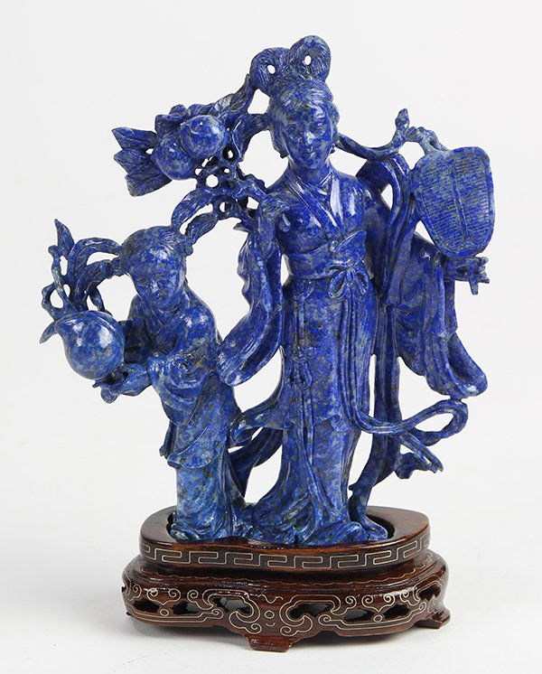 Chinese Lapis Lazuli Carving, Beauties (1 of 4)