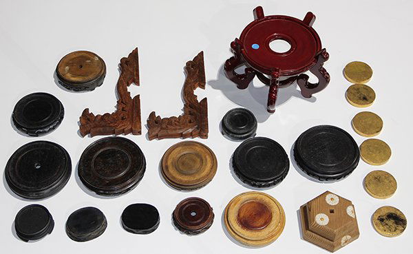 Box of Asian Wooden Stands (1 of 2)