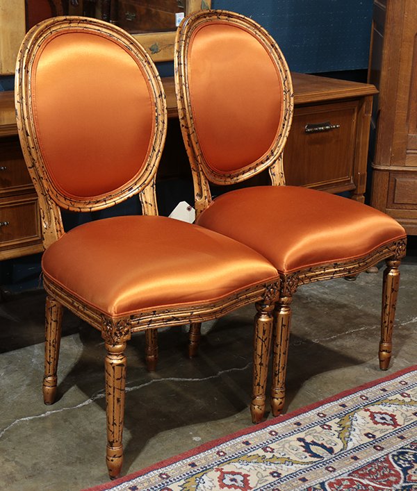 Pair of Hollywood Regency style balloon back side (1 of 2)