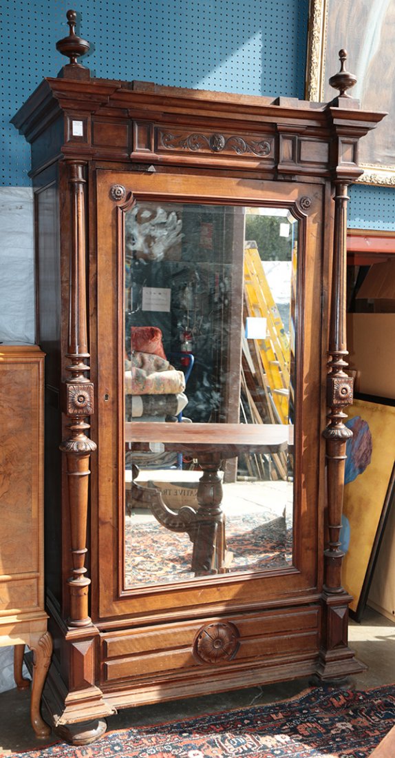 Victorian walnut armoire (1 of 1)