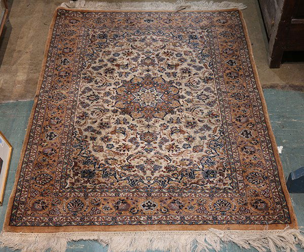 Persian part silk Tabriz carpet, 3'3'' x 4'5'' (1 of 3)