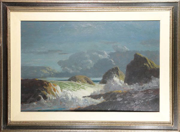 Dark Clouds and Waves, Painting (1 of 1)