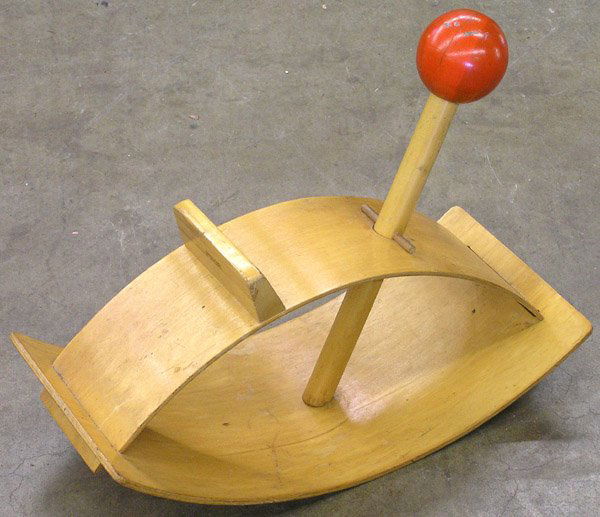 Midcentury rocking horse: Midcentury rocking horse by Creative Playthings, 25 3/8''w x 11.27''d x 19.5''h