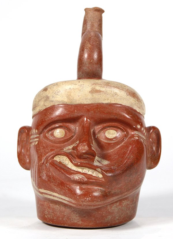 Pre-Columbian, Peruvian Moche terracotta portrait (1 of 6)