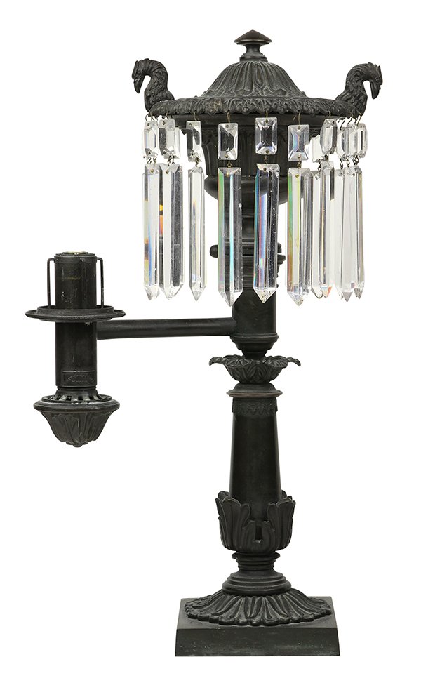 Pair of patinated argand lamps (1 of 5)