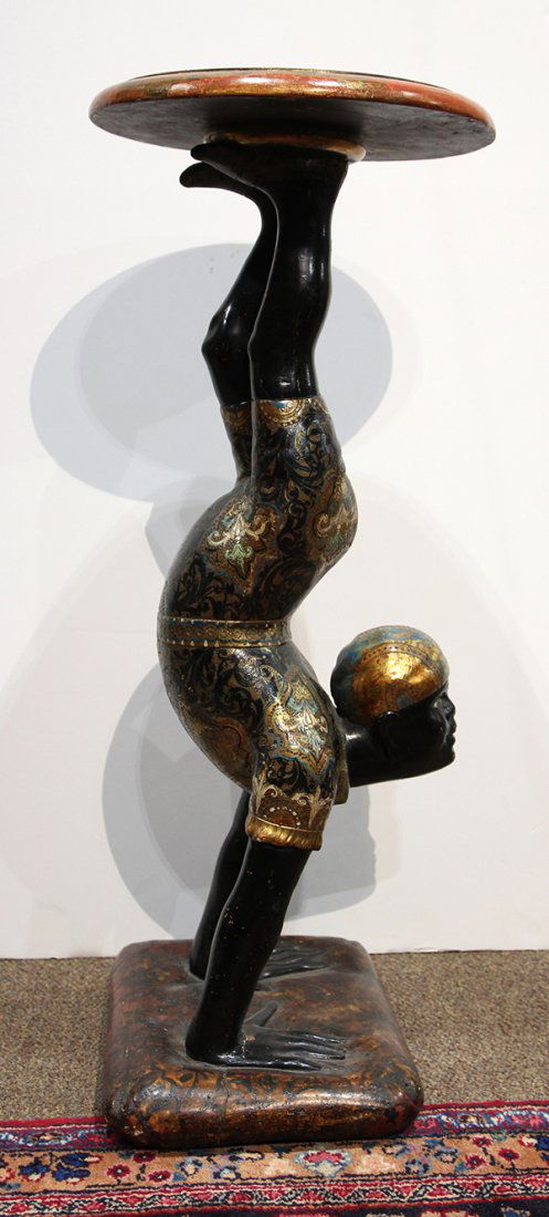 Venetian Blackamoor figural stand, 19th century, having (1 of 5)