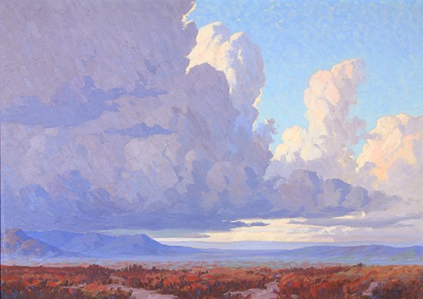 Painting, Carl Sammons: Carl Sammons (American, 1883-1968), "Palm Springs, CA," oil on canvas, signed lower right, sight: 19.5"h x 27.5"w, overall (with frame): 22.5"h x 30.5"w